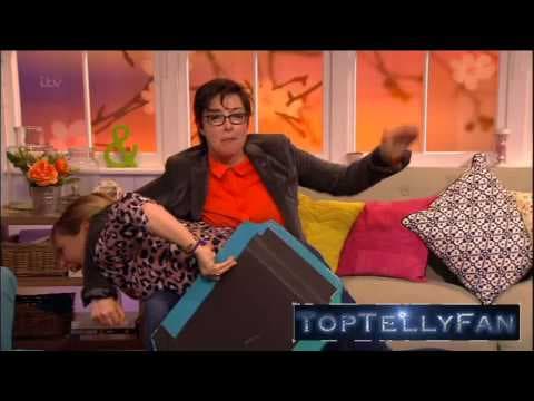 Sue spanking Mel on the final show in the series (Mel and Sue, 20.2.15)
