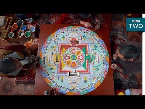 Buddhist monks create beautiful sand art - Mountain Life at the Extreme: Episode 2 Preview - BBC Two